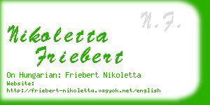 nikoletta friebert business card